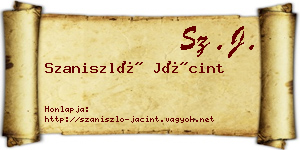 Szaniszló Jácint névjegykártya